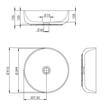 LAVOAR ROTUND LORCA GRI INCHIS MAT 42cm