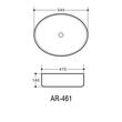 LAVOAR OVAL PHOENIX 54.5X41cm