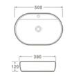 LAVOAR OVAL MADISON 50X39cm