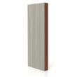 Placa de gard 3D, din compozit de lemn si plastic WPC, culoare gri deschis