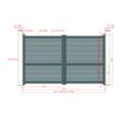 Poartă auto batantă aluminiu 3000 × 1800 mm – Baldur, gri antracit