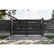 Poartă auto batantă aluminiu 3000 × 1800 mm maro Neptun