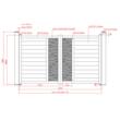 Poartă auto metalică din aluminiu 3000 × 1800 mm gri antracit poseidon