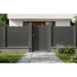 Poartă pietonală aluminiu 900 × 1800 mm jaluzea Deluxe gri antracit