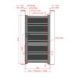 Poartă pietonală aluminiu 900 × 1800 mm maro Neptun