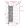 Poartă pietonală metalică din aluminiu 900 × 1800 mm gri antracit poseidon