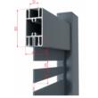 Poartă pietonală metalică din aluminiu 900 × 1800 mm gri antracit poseidon