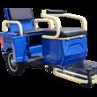 Triciclu electric pentru persoane, cu banchetă dublă Bendis, albastru-gri