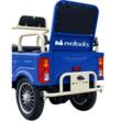 Triciclu electric pentru persoane, cu banchetă dublă Bendis, albastru-gri