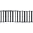 Rigola ACO Self Euroline 60 din beton cu polimeri, cu inaltime redusa, gratar nervurat din otel zincat natur, lungime 100cm, DN100