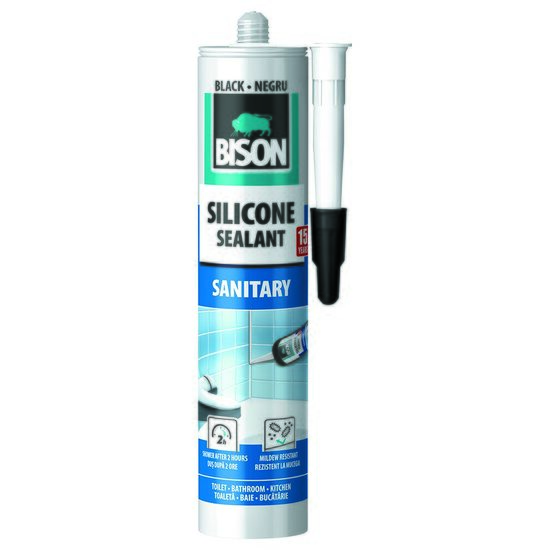 SILICON SANITAR NEGRU BISON 280 ML