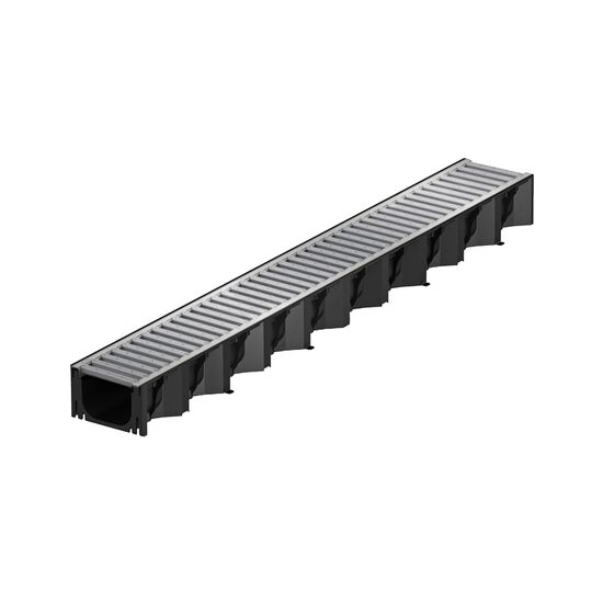 Rigola ACO Self Hexaline 2.0 din polipropilena, cu gratar otel zincat, lungime 100, cm