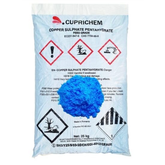 SULFAT DE CUPRU TEHNIC VRAC 25 KG