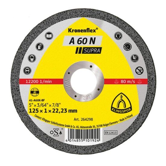 DISC FLEX KLINGSPOR 125x1MM ALUMINIU