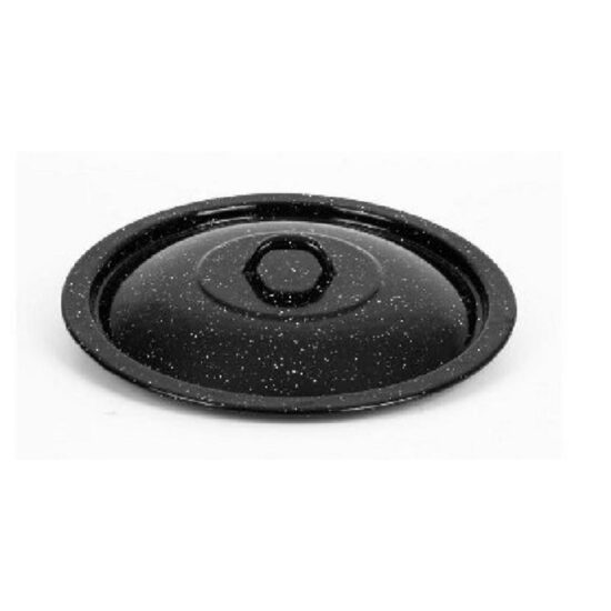 Capac emailat negru cu stropi 48 cm