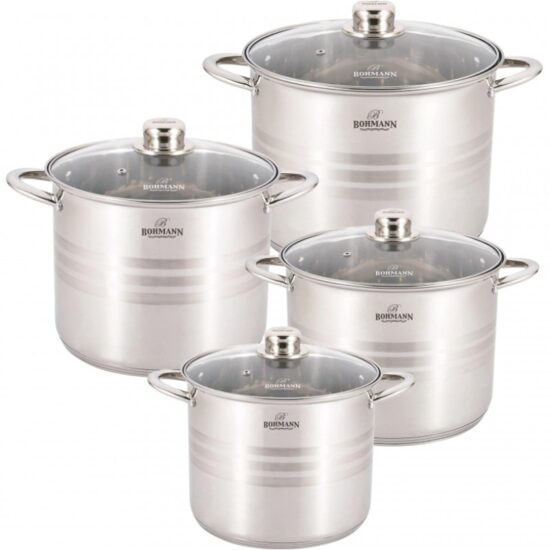 Set oale inox 8 piese 7,9 11.5,13.5 L