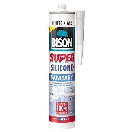 SILICON BISON SANITAR SUPER ALB 280ML