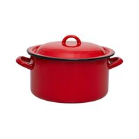 Cratiță emailată 10.5L, cu capac VEF