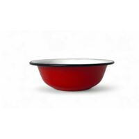 Castron emailat 20 cm rosu