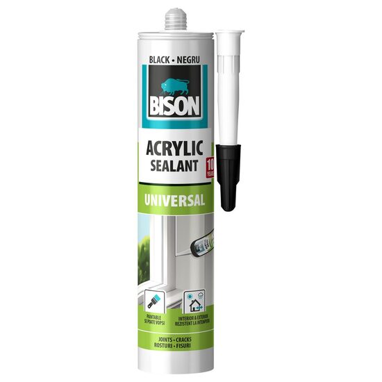 SILICON ACRILIC NEGRU BISON 300 ML