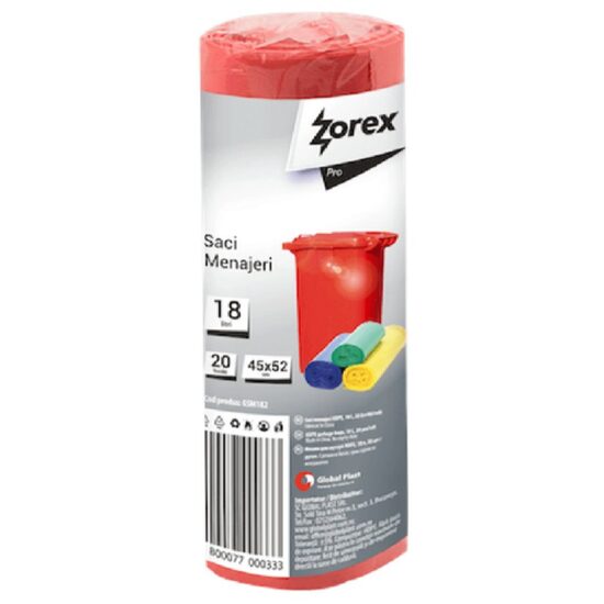 Sac menaj, Globalplast, Plastic, 18 L, 20/Rolă