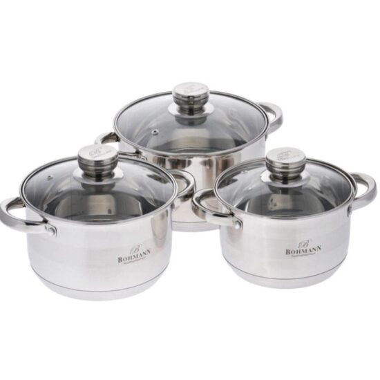 Set oale inox 6 piese 2.6L, 3.6L, 4.5L