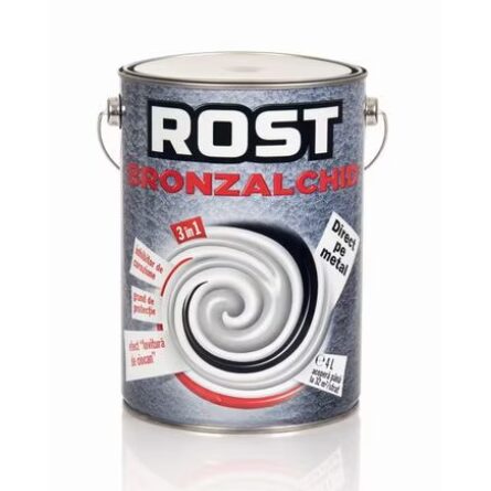 Bronzalchid pentru metal Rost 3 in 1 interior si exterior argintiu 4l