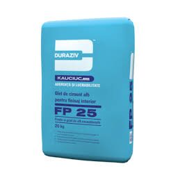 DURAZIV FP25  CU KAUCIUC GLET DE CIMENT ALB PT.INTERIOR 20 KG (48)(127)