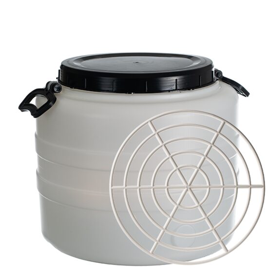 BUTOI  30 L ALB CU MANER + PRESATOR B [2]