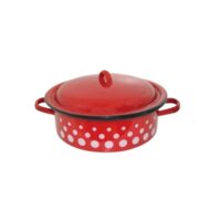 CRATITA EMAILATA  1.5 L (18 CM) CU DECOR + CAPAC VEF