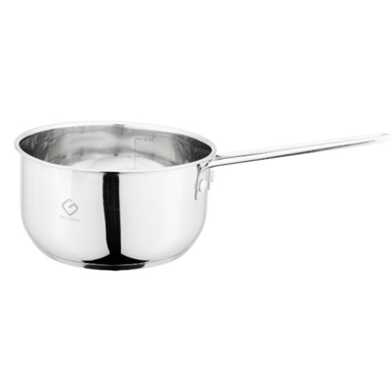 Cratiță inox cu coadă 1 L 14 cm