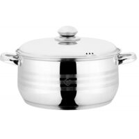 Cratiță inox cu capac inox 5.1 L 24 cm