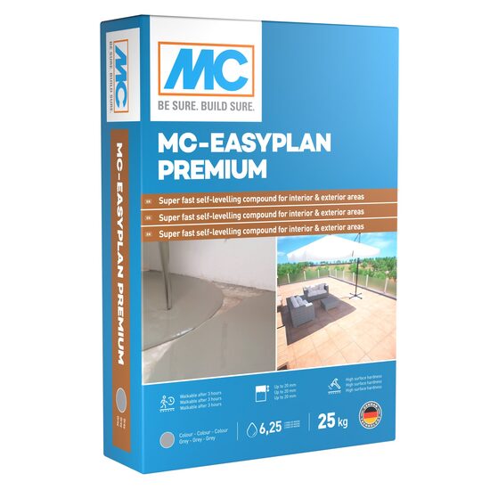 MC EASYPLAN PREMIUM SAPA AUTONIVELANTA INT+EXT 25KG pana la 2 cm(48BUC/PAL)CIMENT(incalzire pardoseala)