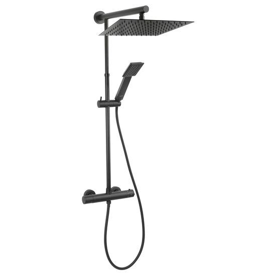 FERRO SET BATERIE TERMOSTATATA+DUS FIX/MOBIL TREVI SQUARE BLACK