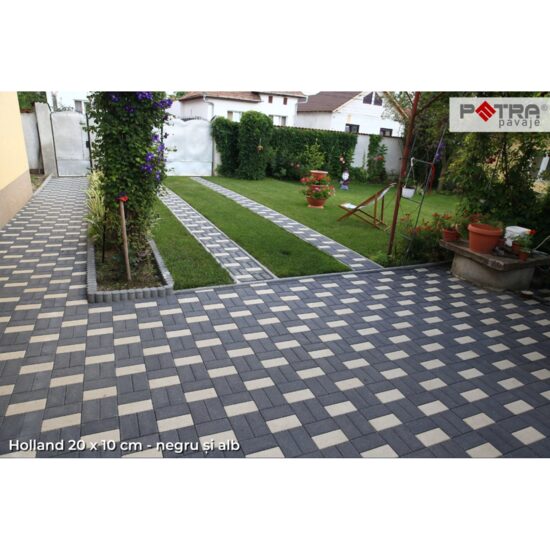 PAVAJ HOLLAND 20X10X8 NEGRU FLO (8.64 MP/PAL,50buc/mp)
