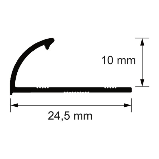 COLTAR EXT S53 FAIANTA ALU ANTRACIT 2.5M