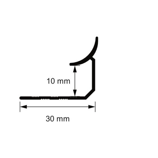 COLTAR INT S96 FAIANTA ALU 2.5M ANTRACIT
