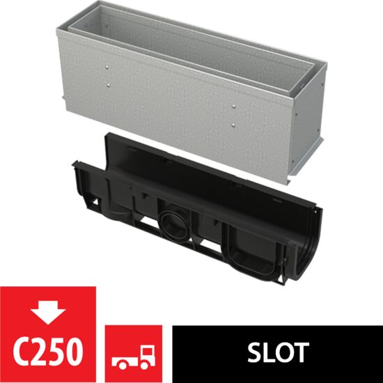 RIGOLA EXT FANTA ACCES ASIMETRIC 160MM OTEL GALVANIZAT