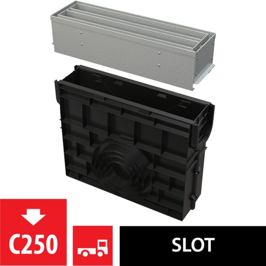 RIGOLA COLECTARE FANTA ACCES SIMETRIC 100MM OTEL GALVANIZAT