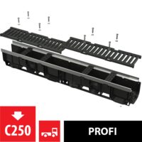 RIGOLA EXT 100MM RAMA METALICA GRATAR FONTA C250