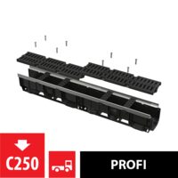 RIGOLA EXT 100MM RAMA METALICA GRATAR COMPOZIT C250