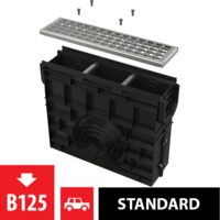 RIGOLA EXT 100MM RAMA PLASTIC GRATAR GALVANIZAT B125