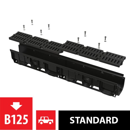 RIGOLA EXT 100MM RAMA PLASTIC GRATAR COMPOZIT B125