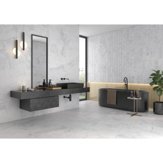 GRESIE INVISIBLE WHITE VECCHIO MAT 75X75 (1.13 MP/CUT)