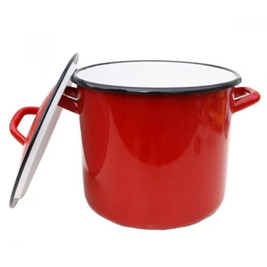 Oală emailată 14,5 L cu capac, 28 cm
