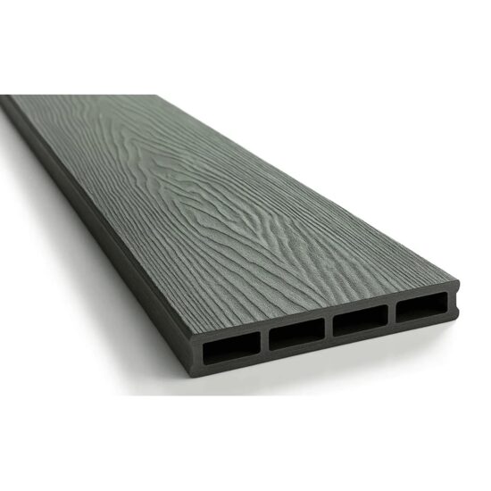 Placa gard WPC 3D ambele fete, Negru
