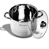 Oală inox cu capac sticlă 5,5 l (20 cm)