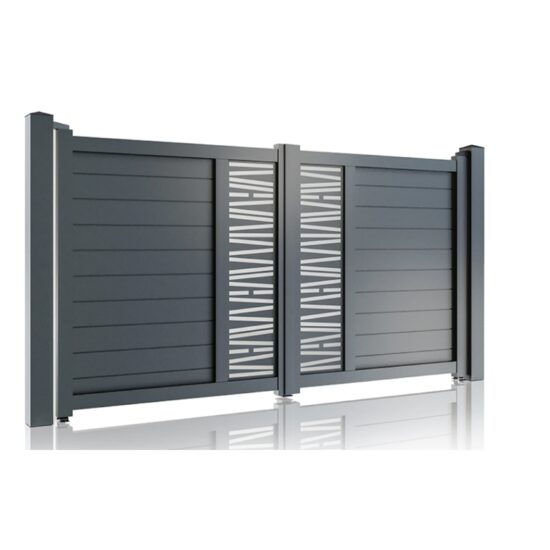 Poartă auto metalică din aluminiu 3000 × 1800 mm gri antracit poseidon
