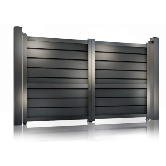 Poartă auto batantă aluminiu 3000 × 1800 mm – Baldur, gri antracit
