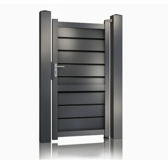 Poartă pietonală aluminiu 900 × 1800 mm – Baldur, gri antracit